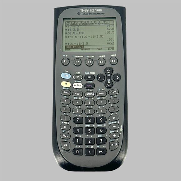 Texas Instruments Other - Texas Instruments TI-89 Titanium Graphing Calculator With Cover Tested Dark Grey